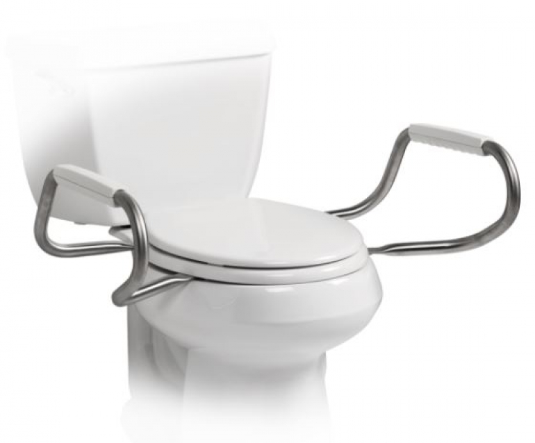 Hinged Toilet Seat with Support Arms