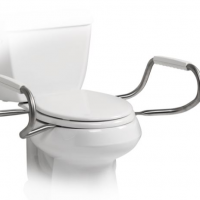 Hinged Toilet Seat with Support Arms thumbnail