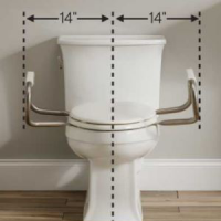 Hinged Toilet Seat with Support Arms Clearance thumbnail